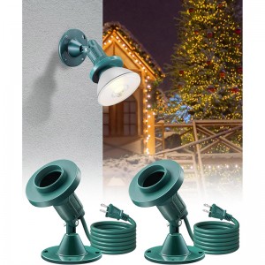 Suraleco de luz de inundación al aire libre Suraielec, luces de manchas LED impermeables con base de montaje en la pared, enchufe en el foco para el patio, la decoración de los árboles, se ajusta a las bombillas PAR38, al cable de extensión de 6 pies, en la lista ETL, 2 paquete