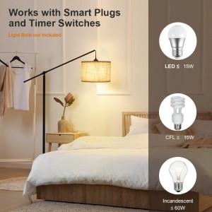 Lámpara de piso de arco de Suraielec, lámpara de pie de pie en voladizo para el sofá, sofá, lectura, sala de estar, dormitorio, brazo de equilibrio ajustable, sombra de tambor de lino natural, poste de metal de negro mate, interruptor de pie