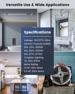 Interruptor de temporizador de cuenta regresiva mecánica de Suraielec con placa de metal de estilo comercial, hasta 60 minutos, temporizador de herida de resorte en la pared, no se necesita cable neutral, ideal para hogares y oficinas, ETL listado