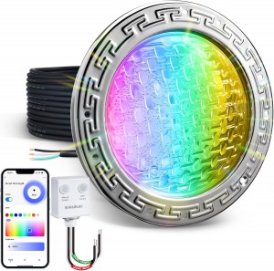 SURAIELEC 12V Smart LED Pool Lights, 35W Wi-Fi Pool Lights for Inground Pool, 10 inch Color Changing Pool Light Fixture for Pentair Large Wet Niches, Work with Alexa, Google Assistant, 50FT Cord