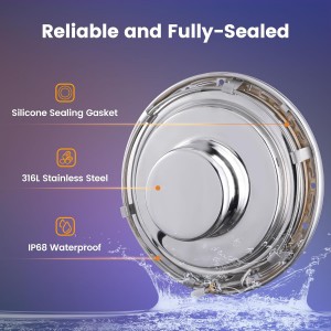 SURAIELEC 12V Smart LED Pool Lights, 35W Wi-Fi Pool Lights for Inground Pool, 10 inch Color Changing Pool Light Fixture for Pentair Large Wet Niches, Work with Alexa, Google Assistant, 50FT Cord