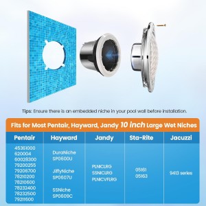 SURAIELEC 12V Smart LED Pool Lights, 35W Wi-Fi Pool Lights for Inground Pool, 10 inch Color Changing Pool Light Fixture for Pentair Large Wet Niches, Work with Alexa, Google Assistant, 50FT Cord