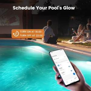 SURAIELEC 12V Smart LED Pool Lights, 35W Wi-Fi Pool Lights for Inground Pool, 10 inch Color Changing Pool Light Fixture for Pentair Large Wet Niches, Work with Alexa, Google Assistant, 50FT Cord