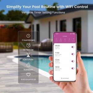 Temporizador de la piscina Wifi Suraielec, interruptor inteligente interior al aire libre, 40 amperios, 2hp, 120, 240, 277 VAC, caja de luz de control de controlador de piscina de servicio pesado para bomba de piscina, calentador de agua, spa, potentes electrodomésticos