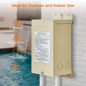 Suraielec 300W Pool Light Transformer, 120V AC to 12V 13V 14V AC Multi Tap Outputs, Low Voltage Landscape Transformer for Pool Spa Lighting, Fountain, Automatic Circuit Breaker, UL Listed