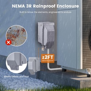 Caja de salida GFCI al aire libre Suraielec con puertos USB-C y USB-A, receptáculos WRTR GFCI de 20 amperios de agua, recinto 3R impermeable 3R, TOPA de salida de metal, enchufe de alimentación para patio trasero, iluminación de vacaciones