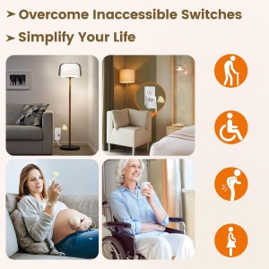 Suraielec Remote Control Outlet, interruptor de luz inalámbrico de 100 pies de largo alcance, sin interferencia, enchufe interior para lámparas, ventiladores, árboles de Navidad, pequeños electrodomésticos