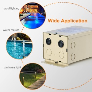Suraielec 300W Pool Light Transformer, 120V AC to 12V 13V 14V AC Multi Tap Outputs, Low Voltage Landscape Transformer for Pool Spa Lighting, Fountain, Automatic Circuit Breaker, UL Listed