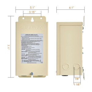 Suraielec 300W Pool Light Transformer, 120V AC to 12V 13V 14V AC Multi Tap Outputs, Low Voltage Landscape Transformer for Pool Spa Lighting, Fountain, Automatic Circuit Breaker, UL Listed
